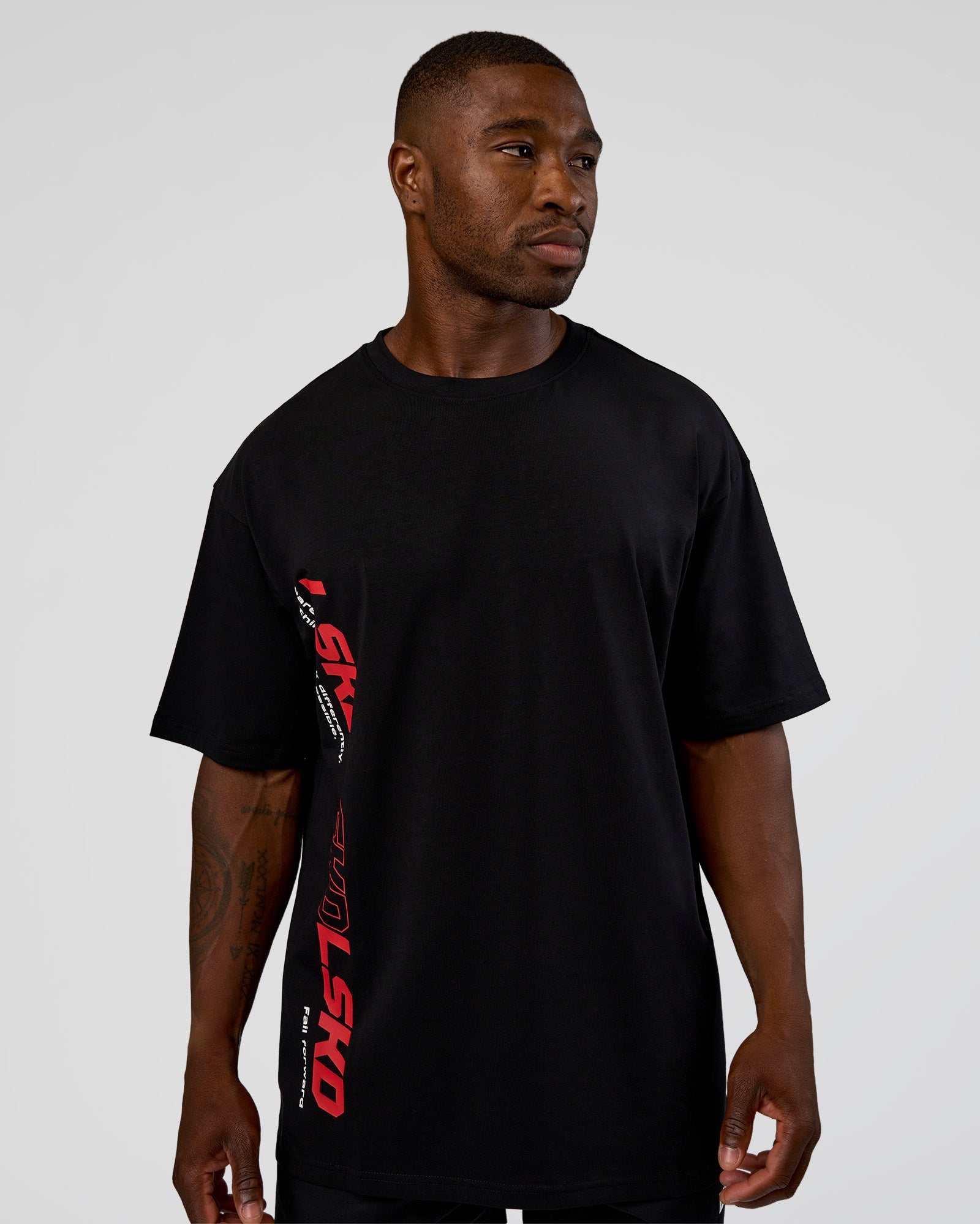 Nothing Is Impossible FLXCotton Oversized Tee - Black-Flame | LSKD