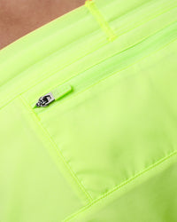 Man wearing Pace 3" Performance Short - Lime Glo | Model:Brandon | Size:L