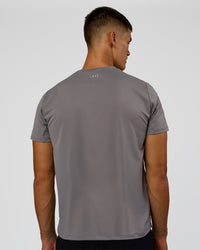 Man wearing Pace Running Tee 3.0  - Storm Front | Model:Jackson | Size:L
