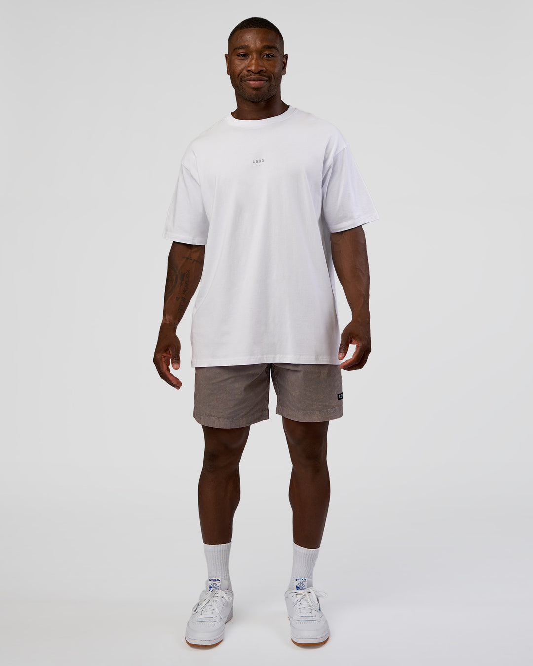 Man wearing Daily Pigment 7" Short - Pigment Storm Front | Model:Sam | Size:L
