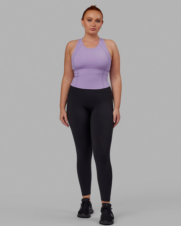 Woman wearing Propel Performance Tank - Pale Lilac