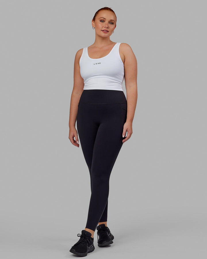 Woman wearing Reflex Active Tank - White