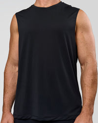 Man wearing Rep Muscle Training Tank - Black | Model:Adam | Size:L