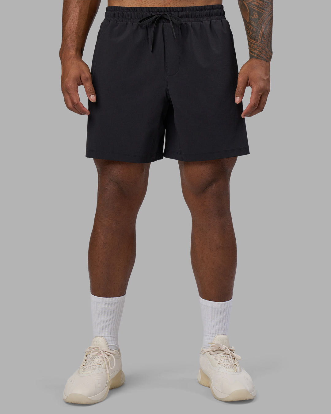Man wearing Rep TRD Ripstop 7&quot; Training Short - Black | Model:Xav | Size:L