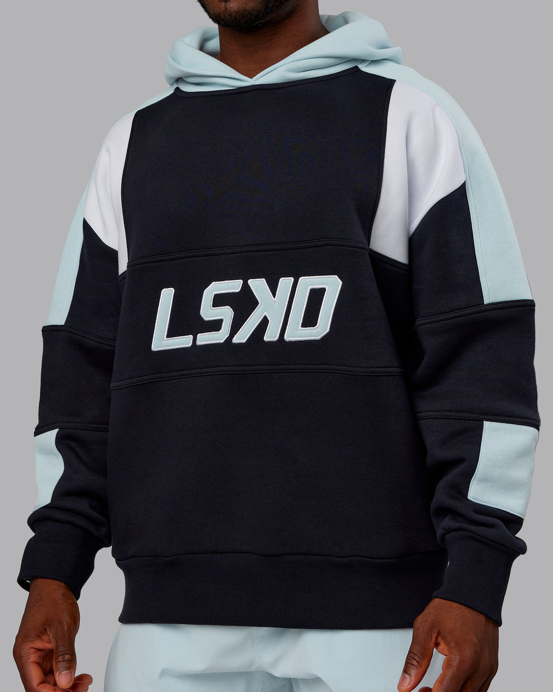 Man wearing Slam Oversized Hoodie - Caviar-Skyride | Model:Sam | Size:L