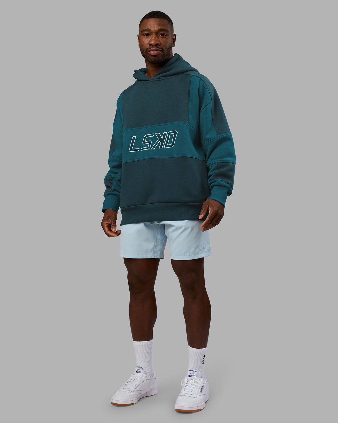Slam Oversized Hoodie - Deep Sea-Blue Coral