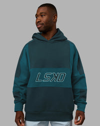 Slam Oversized Hoodie - Deep Sea-Blue Coral