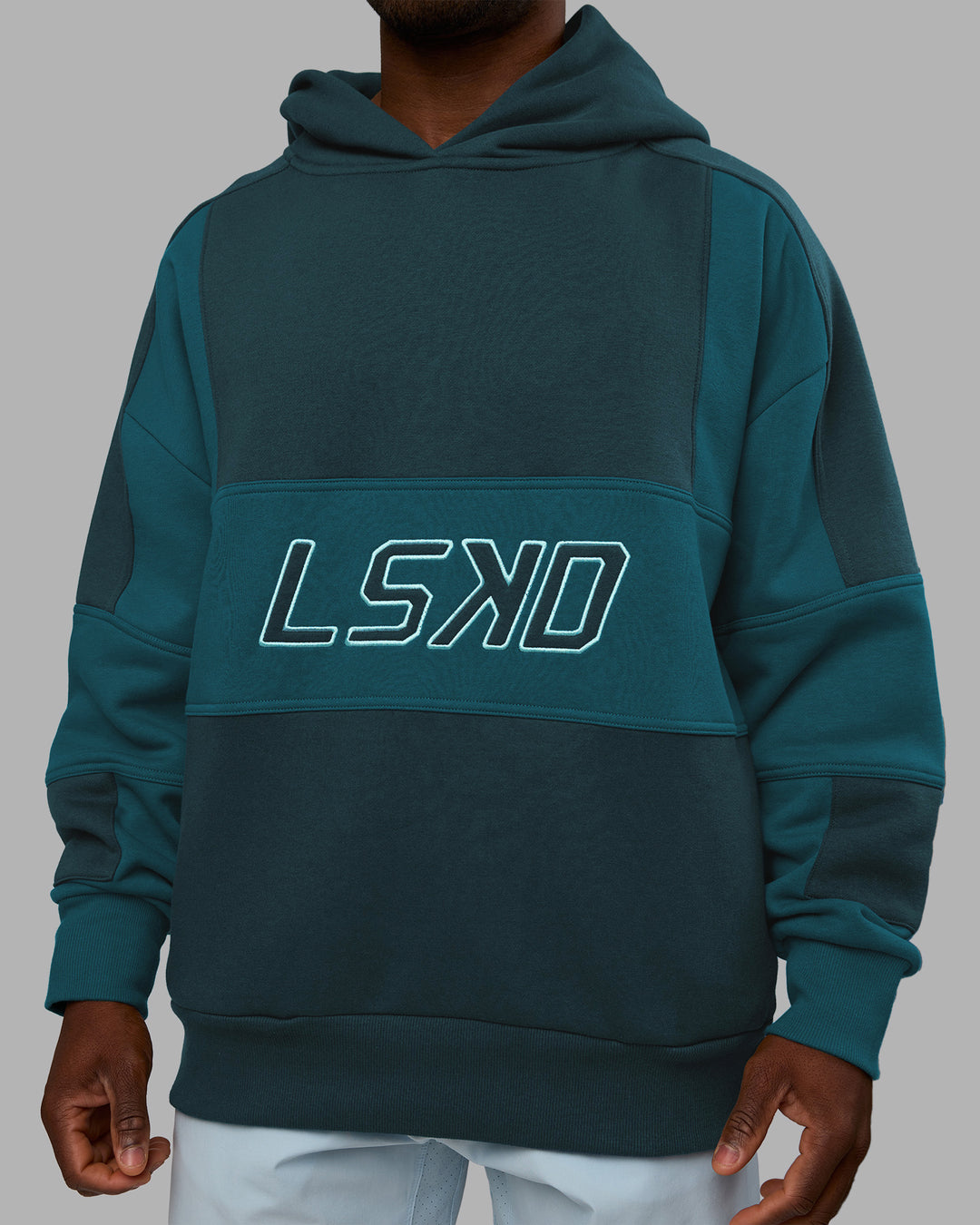 Slam Oversized Hoodie - Deep Sea-Blue Coral