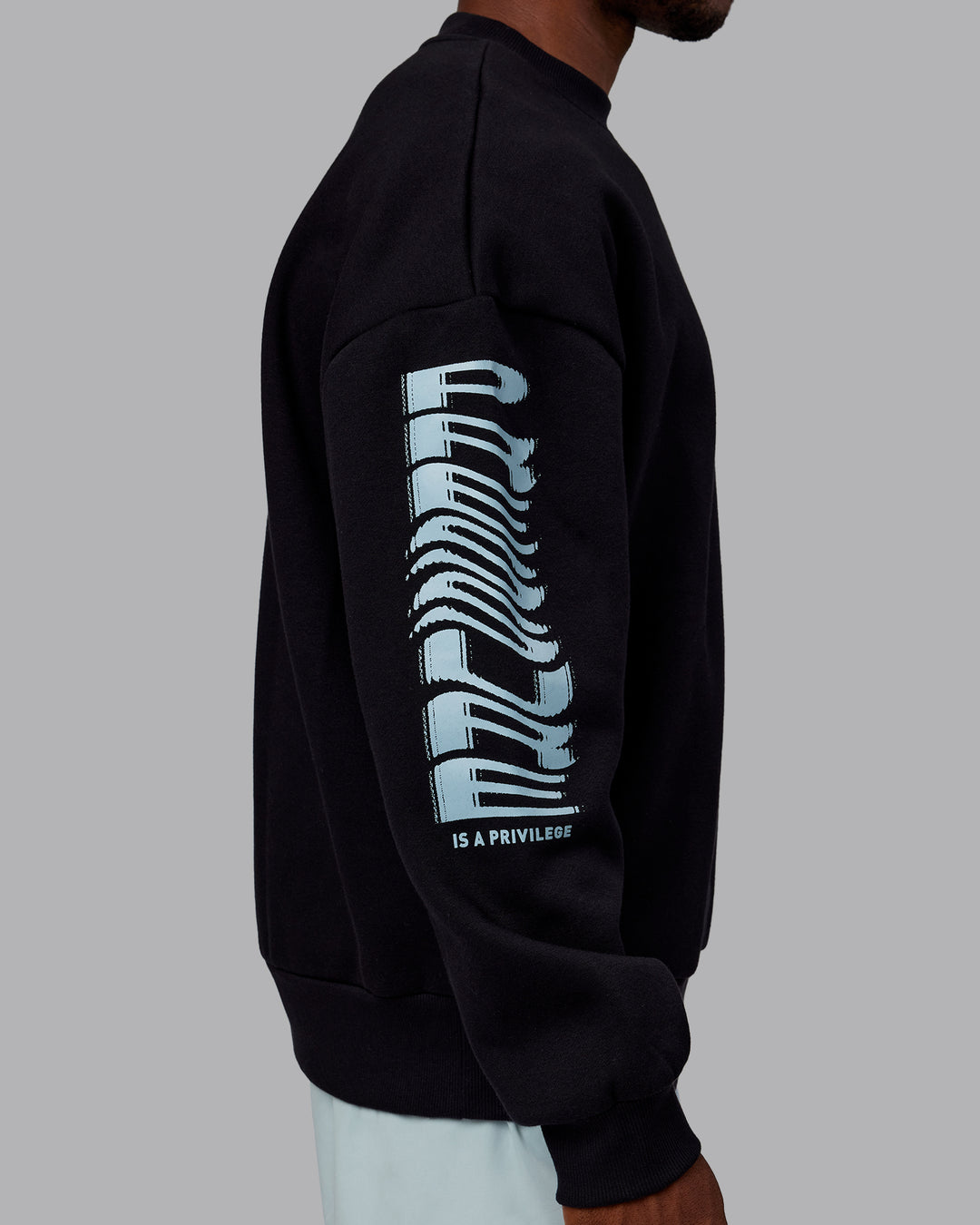 Man wearing Static Oversized Sweater - Black-Skyride | Model:Sam | Size:L