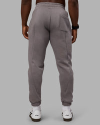 Man wearing Stream Panel Track Pants - Storm Front | Model:Sam | Size:L