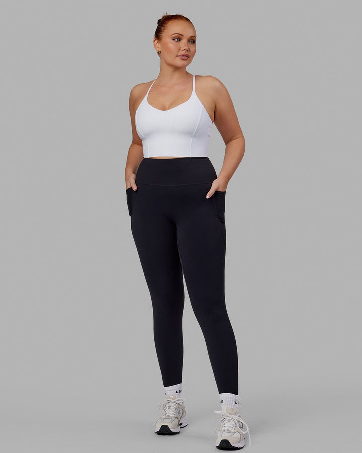 Woman wearing Streamline Bra - White