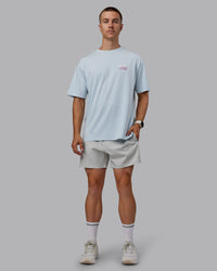 Man wearing Unisex Gone Running FLXCotton Tee Oversize - Skyride-Bubblegum | Thumbnail Index: 4