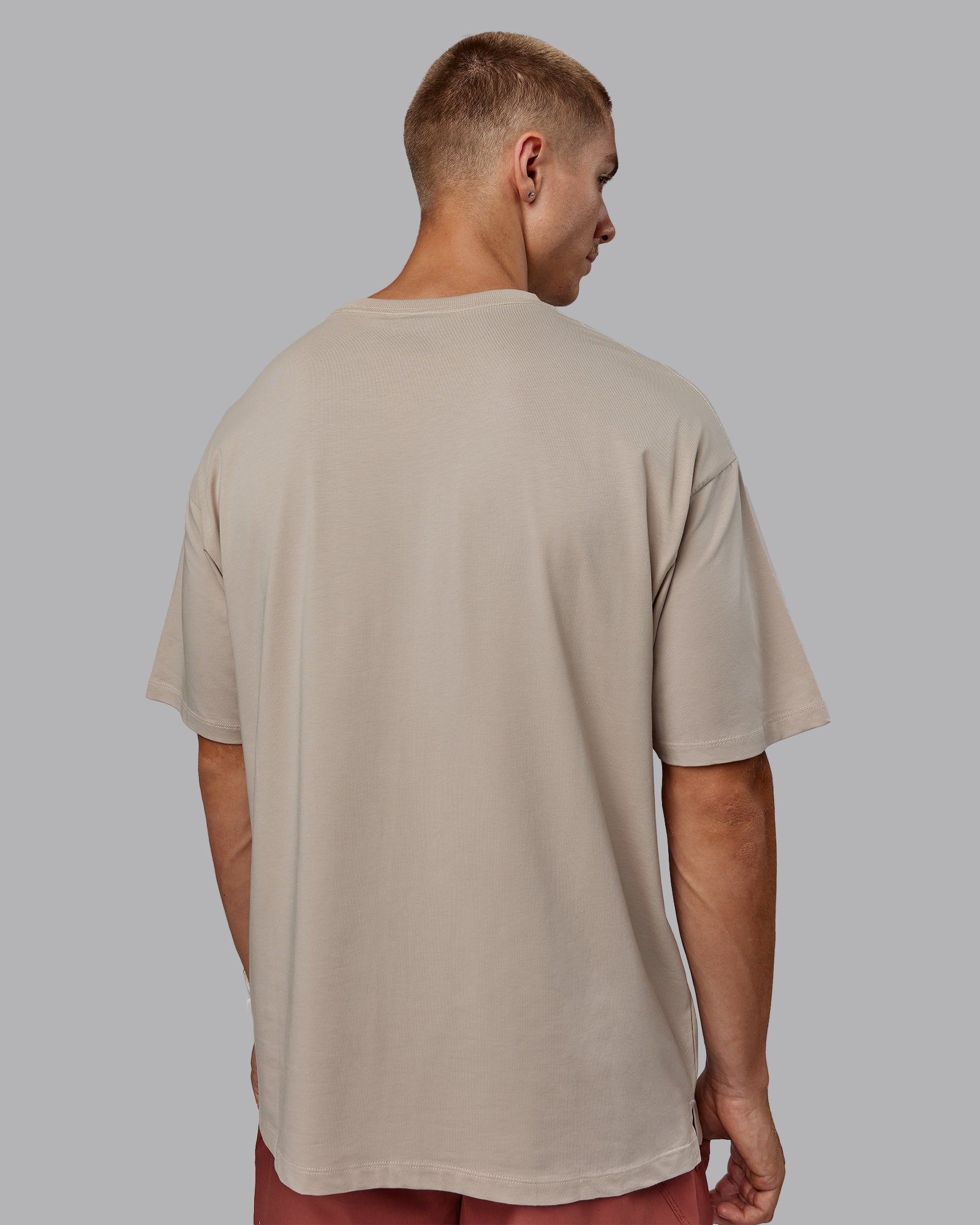 Unisex Deluxe PimaFLX Tee Oversize - Shale Beige | LSKD Unisex Deluxe PimaFLX Tee Oversize - Shale Beige | LSKD
