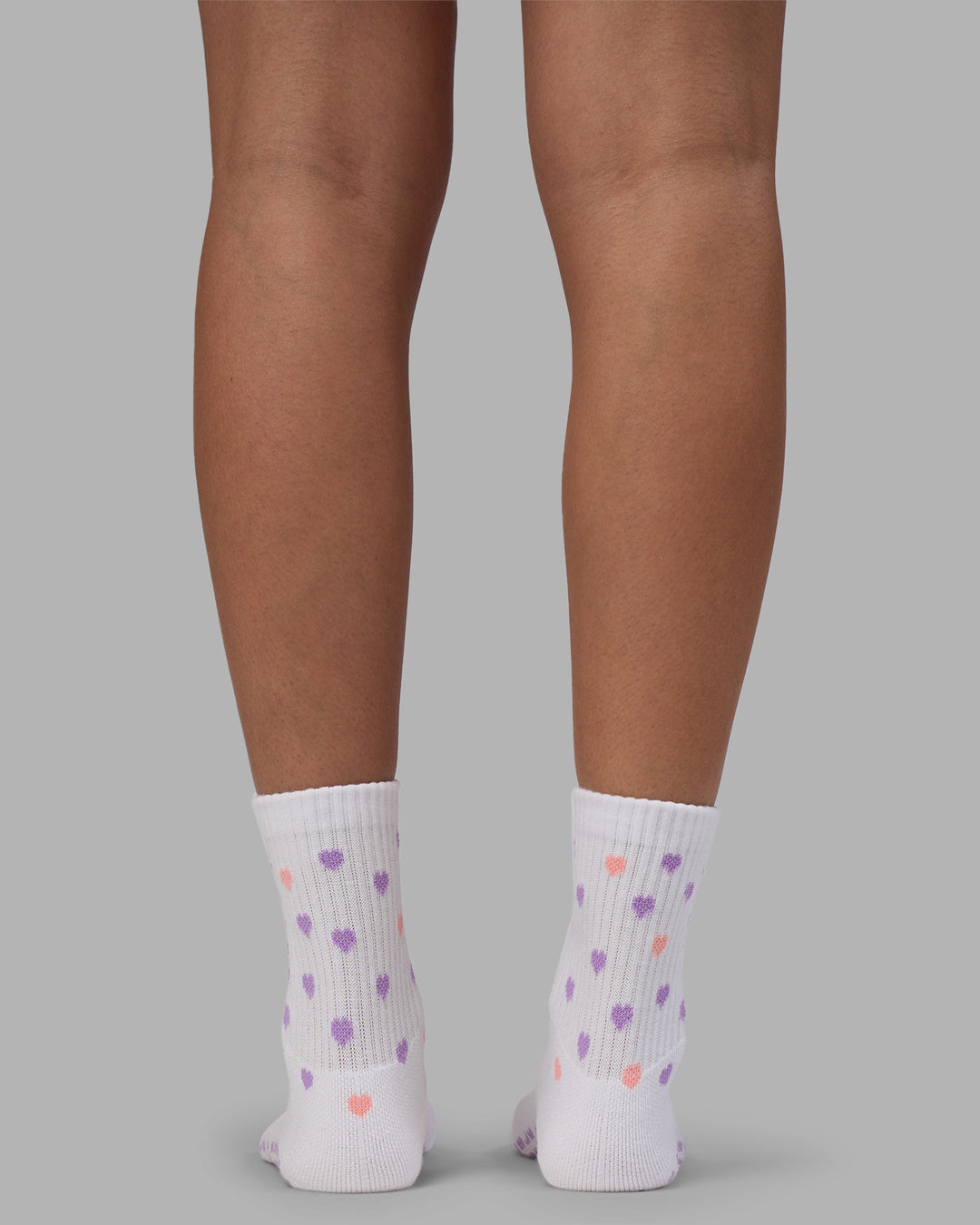 Love Strides Pilates Grip Socks - White-Pale Lilac