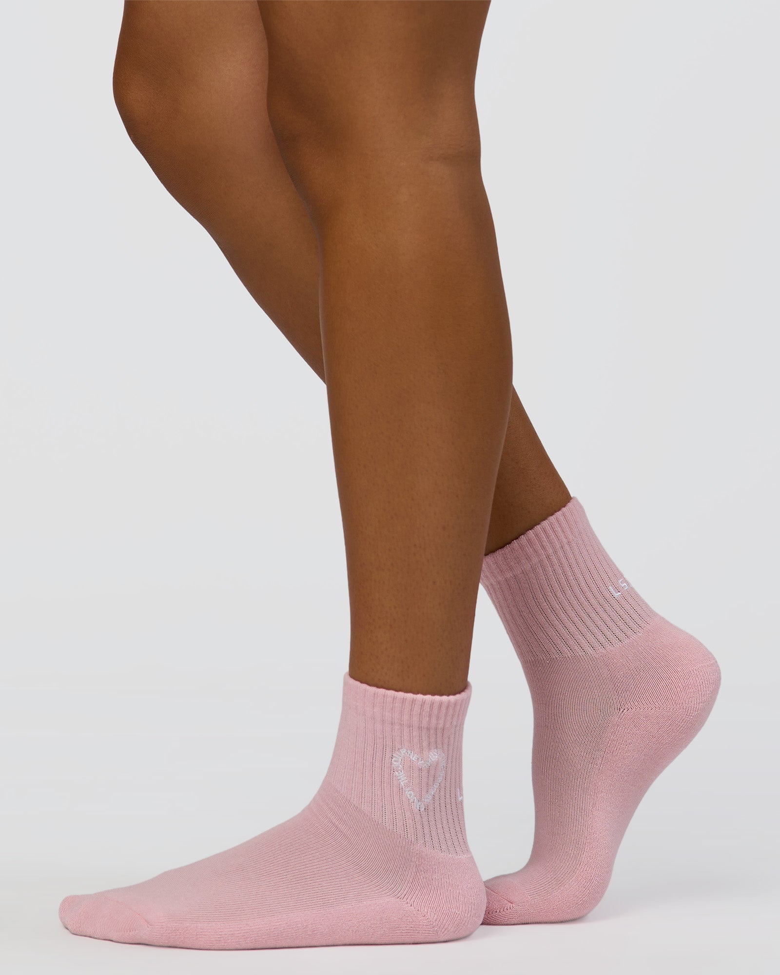 Love The Process Quarter Socks - Marshmallow-White