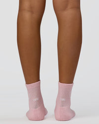 Love The Process Quarter Socks - Marshmallow-White
