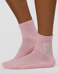 Love The Process Quarter Socks - Marshmallow-White