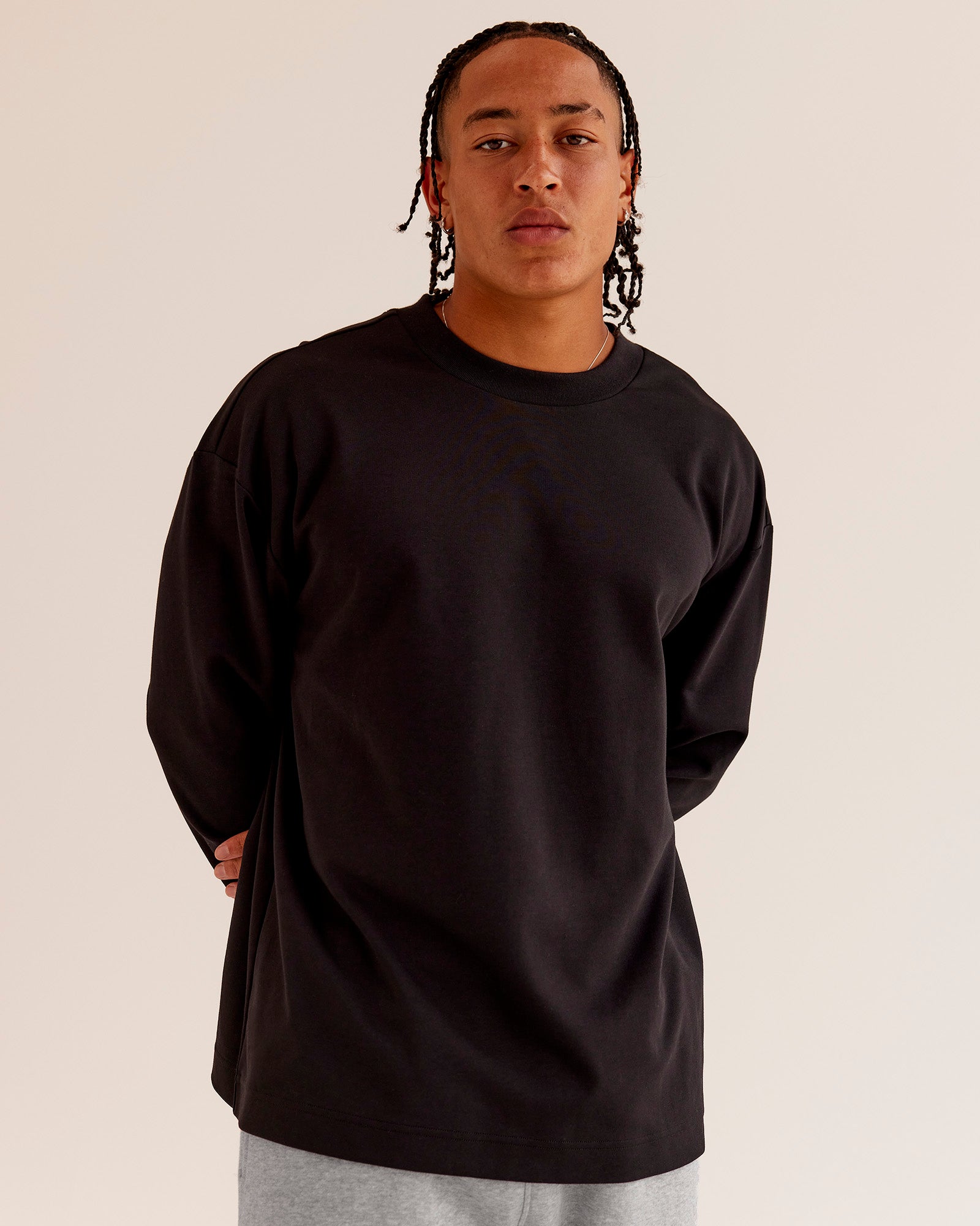 AfterDark ZeroCrease Long Sleeve Tee - Black | LSKD