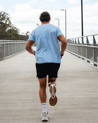 Man wearing AirTrack Tee - Open Air | Model:Julz | Size:M