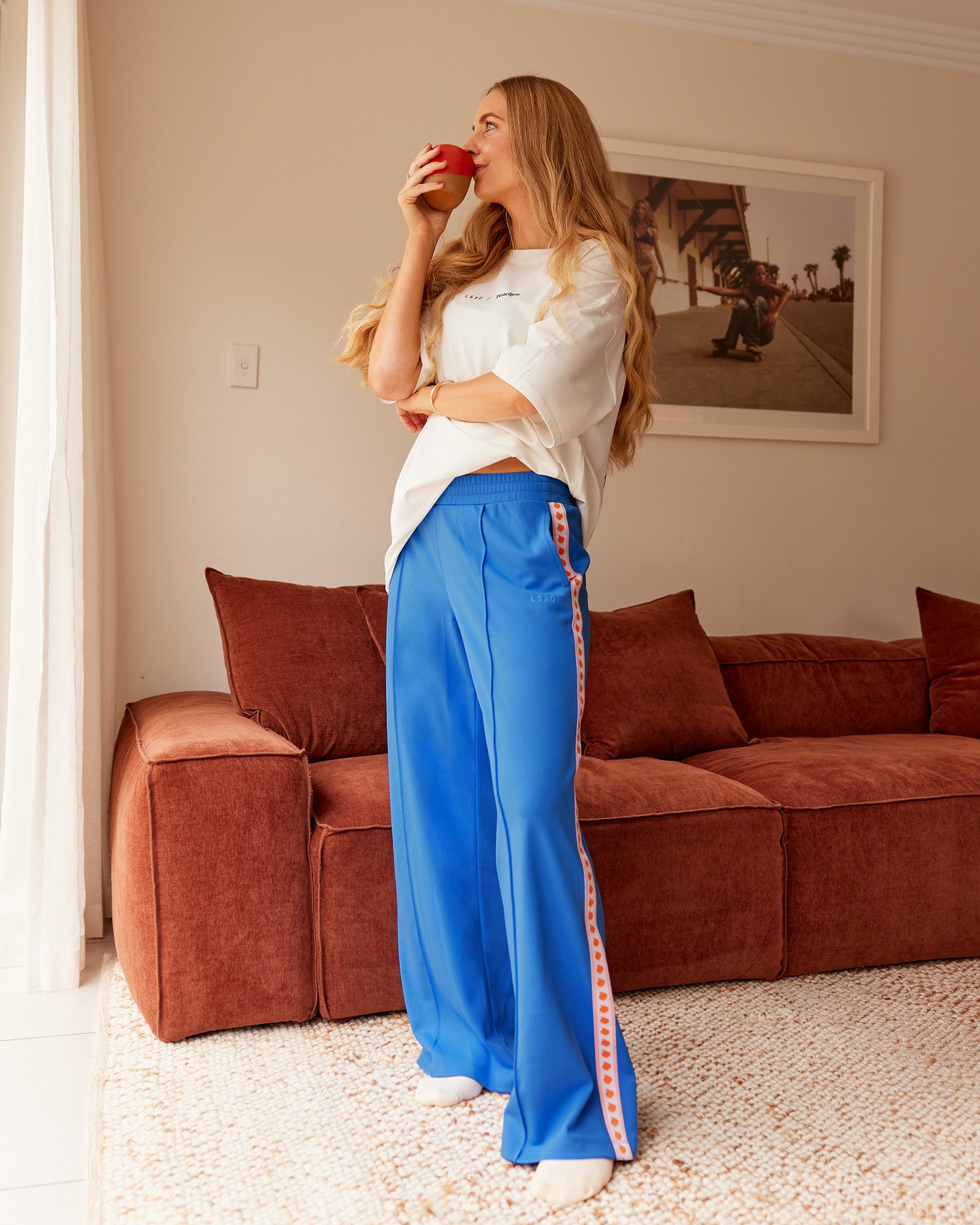 Peaches Track Pant - Palace Blue | LSKD