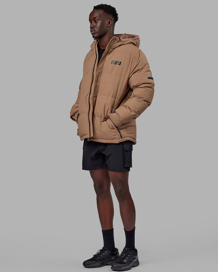 Man wearing Roasted Puffer Jacket 23 - Raw Umber