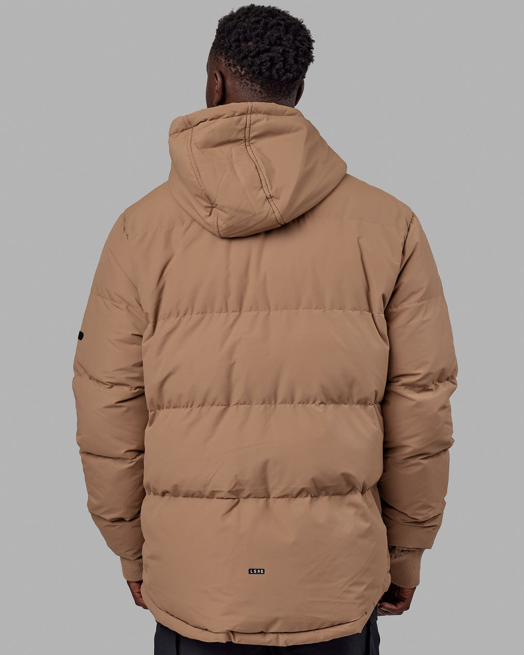 Man wearing Roasted Puffer Jacket 23 - Raw Umber