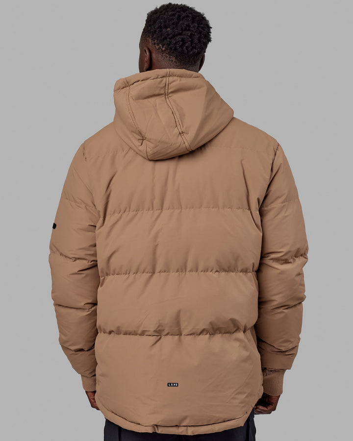 Man wearing Roasted Puffer Jacket 23 - Raw Umber