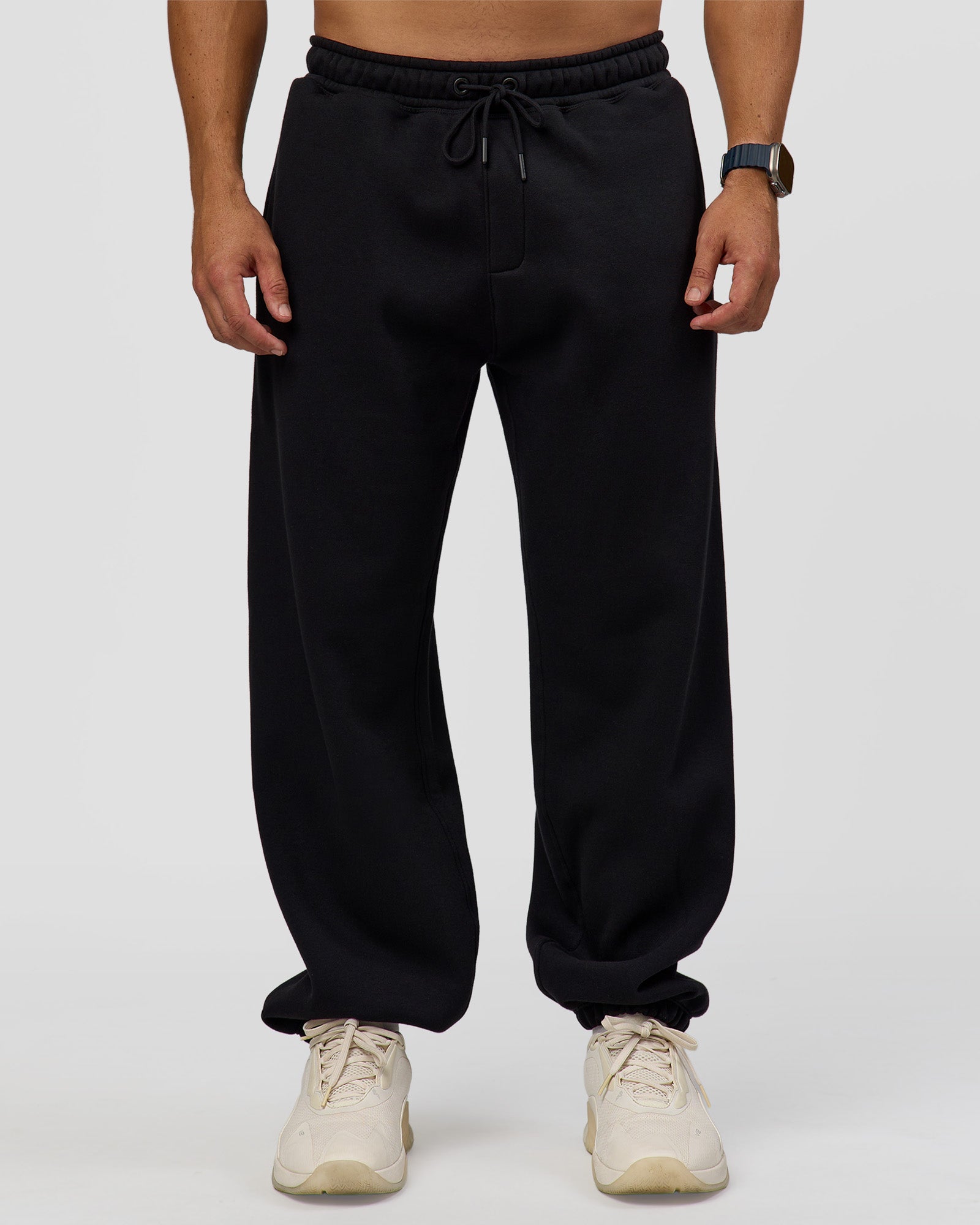 Static Grit Baggy Track Pant - Black-Alloy | LSKD