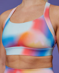 Woman wearing Advance Sports Bra - Rainbow Shade | Model:Mon | Size:M