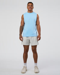 Man wearing AirTrack Muscle Tank - Open Air | Model:Daarian | Size:M