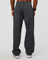 Man wearing All Day ZeroCrease™ Wide Leg Pant - Dark Storm | Model:Malebo | Size:M