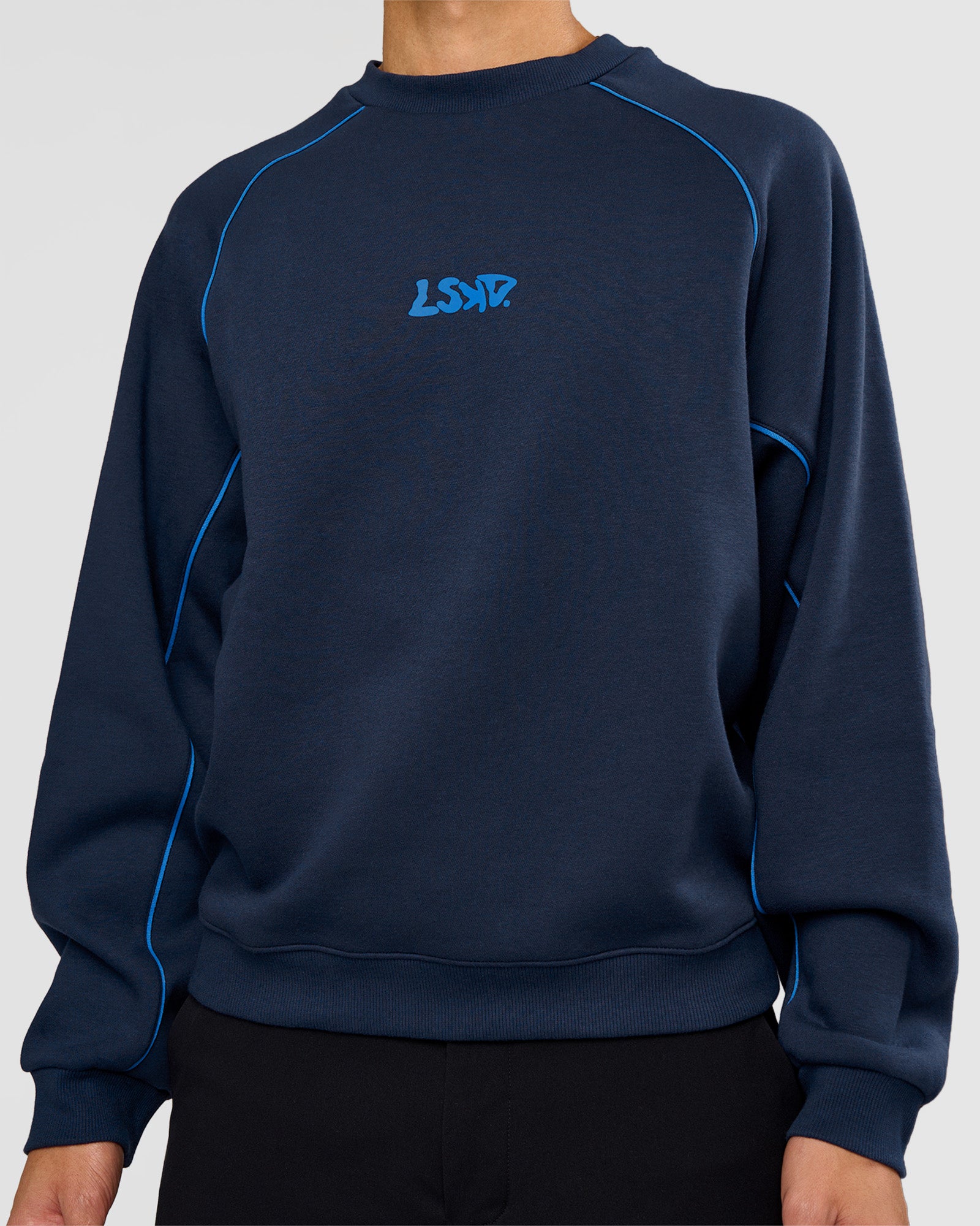 Axis Boxy Crew Sweater - Future Navy-Palace Blue | LSKD