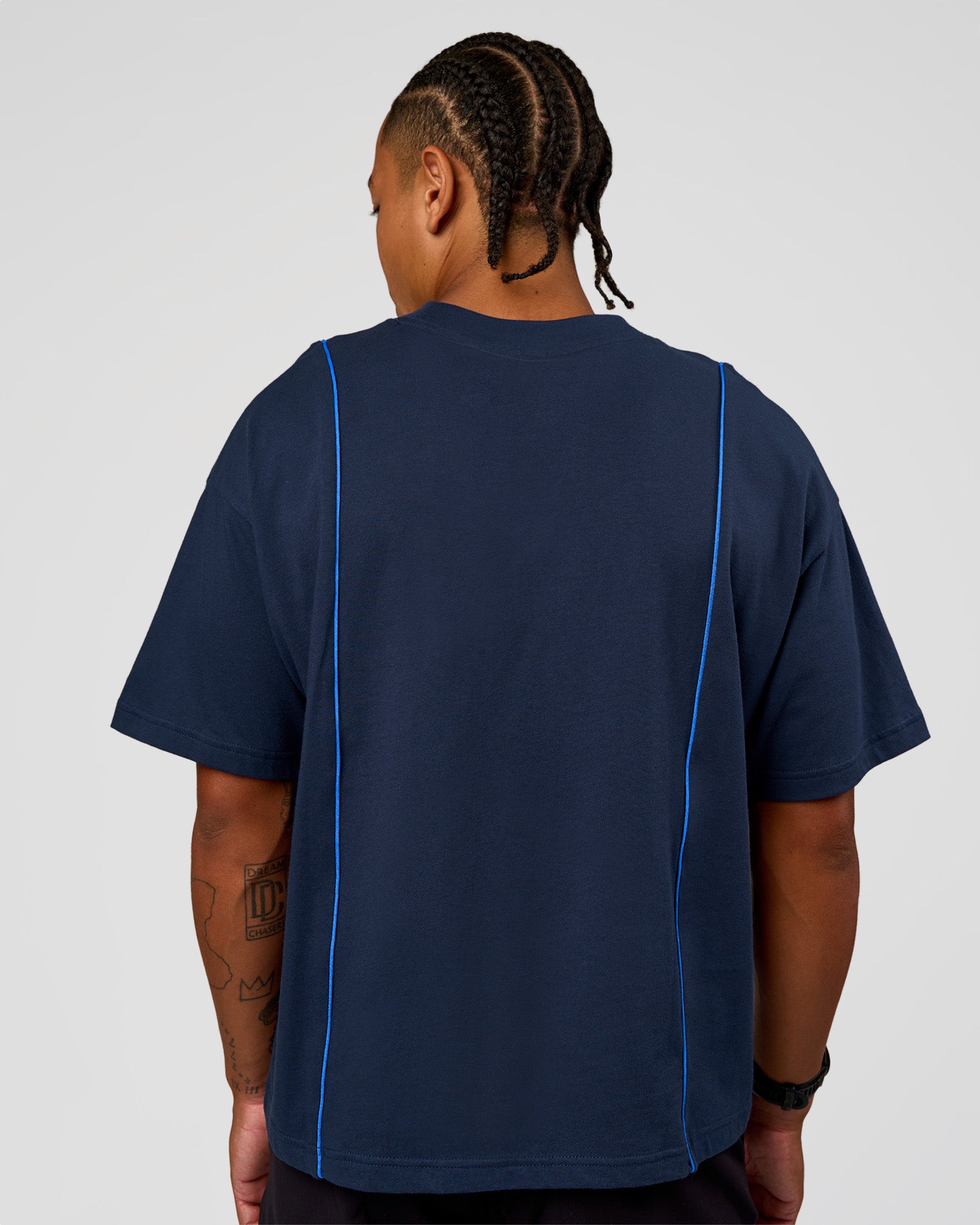 Axis Heavyweight Oversized Boxed Tee - Future Navy-Palace Blue | LSKD