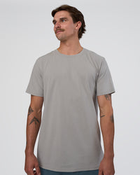 Man wearing Base FLXCotton Tee - Alloy Washed | Model:Konnor | Size:M