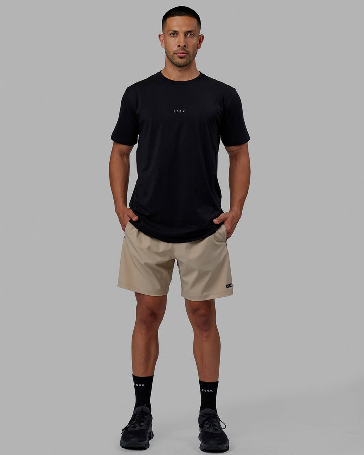 Man wearing Base FLXCotton Tee - Black