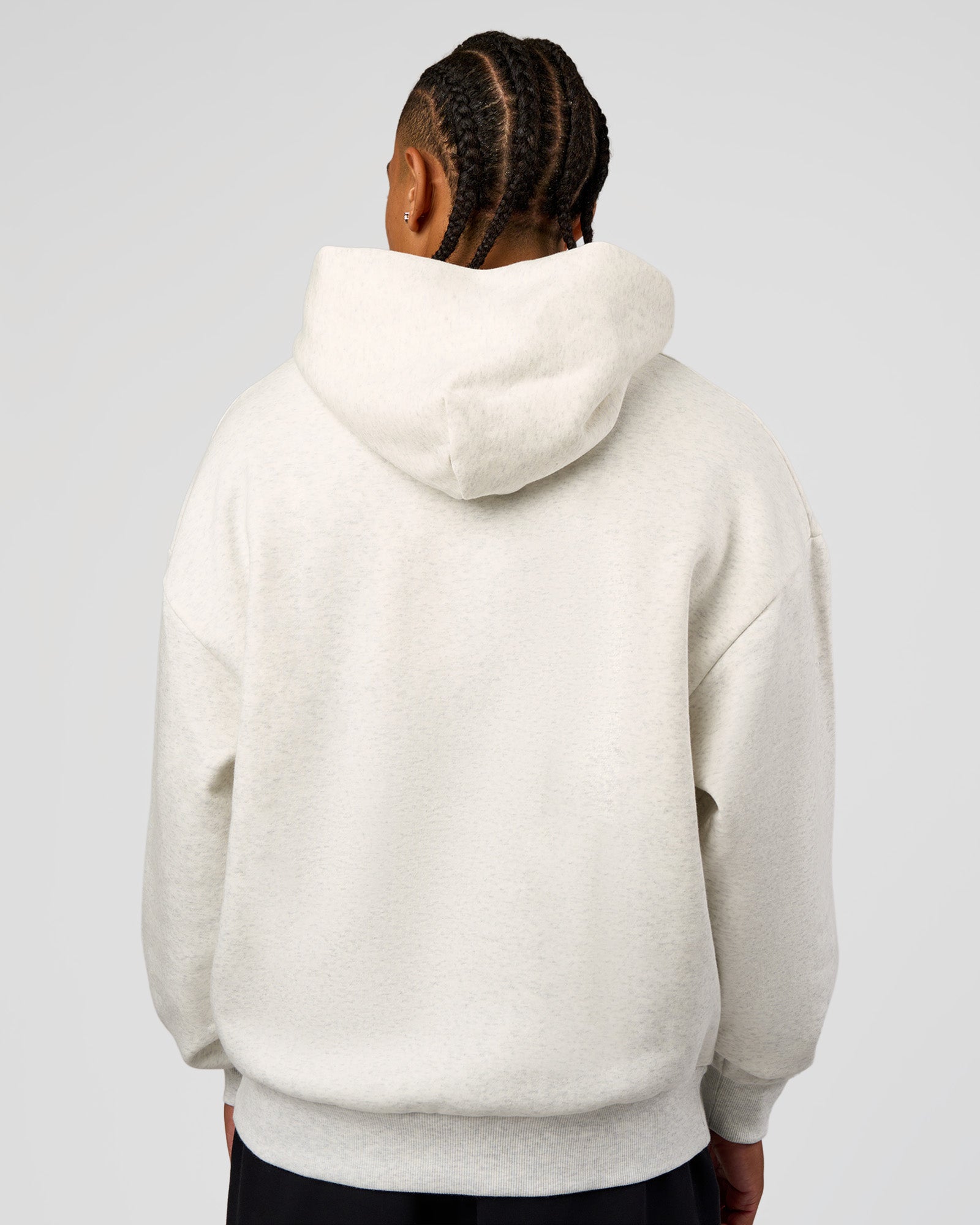 Base Oversized Hoodie - Silver Marl | LSKD