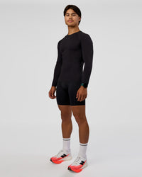 Man wearing BaseTech Long Sleeve Tee - Black | Model:George | Size:M