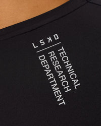 Man wearing BaseTech Long Sleeve Tee - Black | Model:George | Size:M