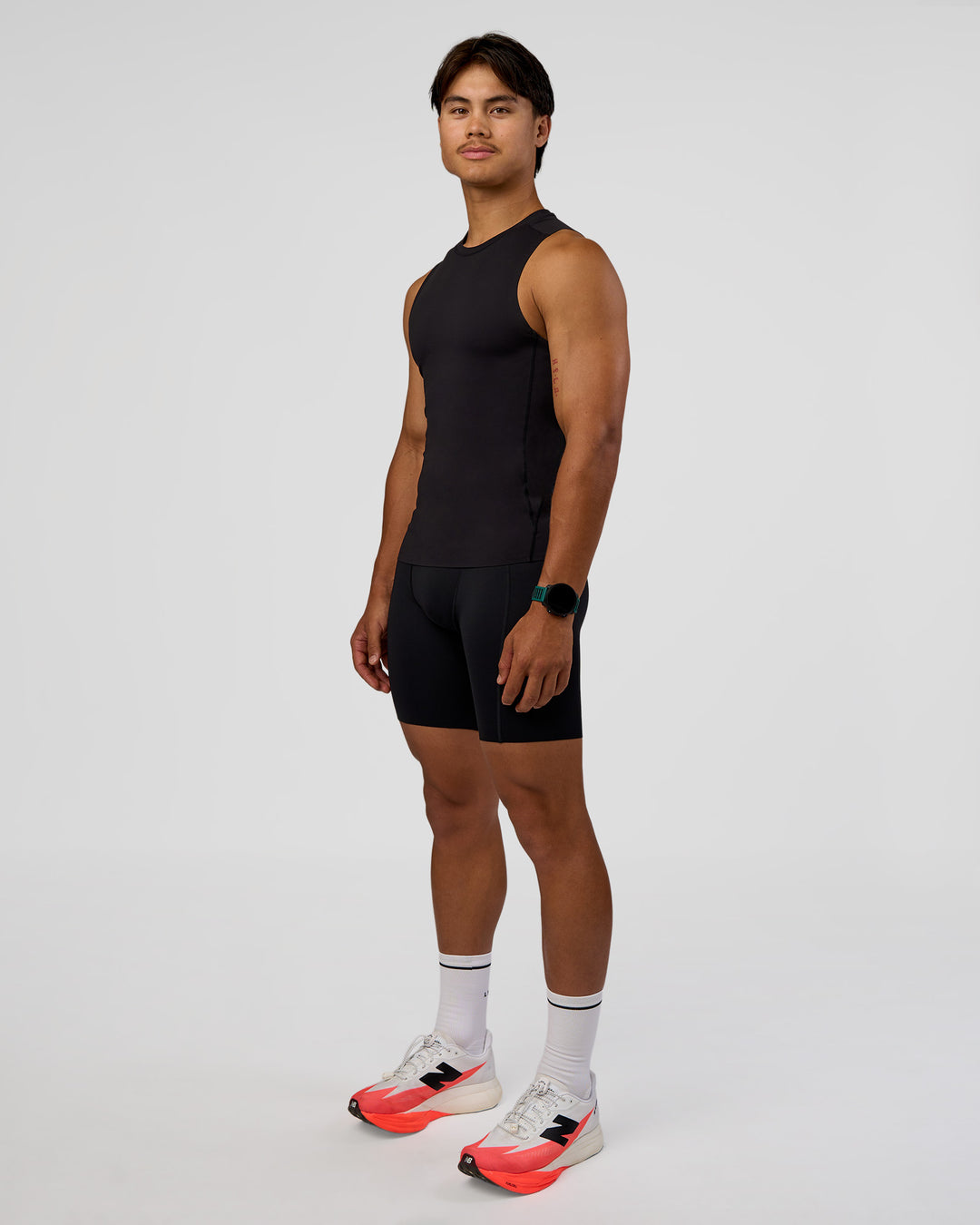 Man wearing BaseTech Tank - Black | Model:George | Size:M