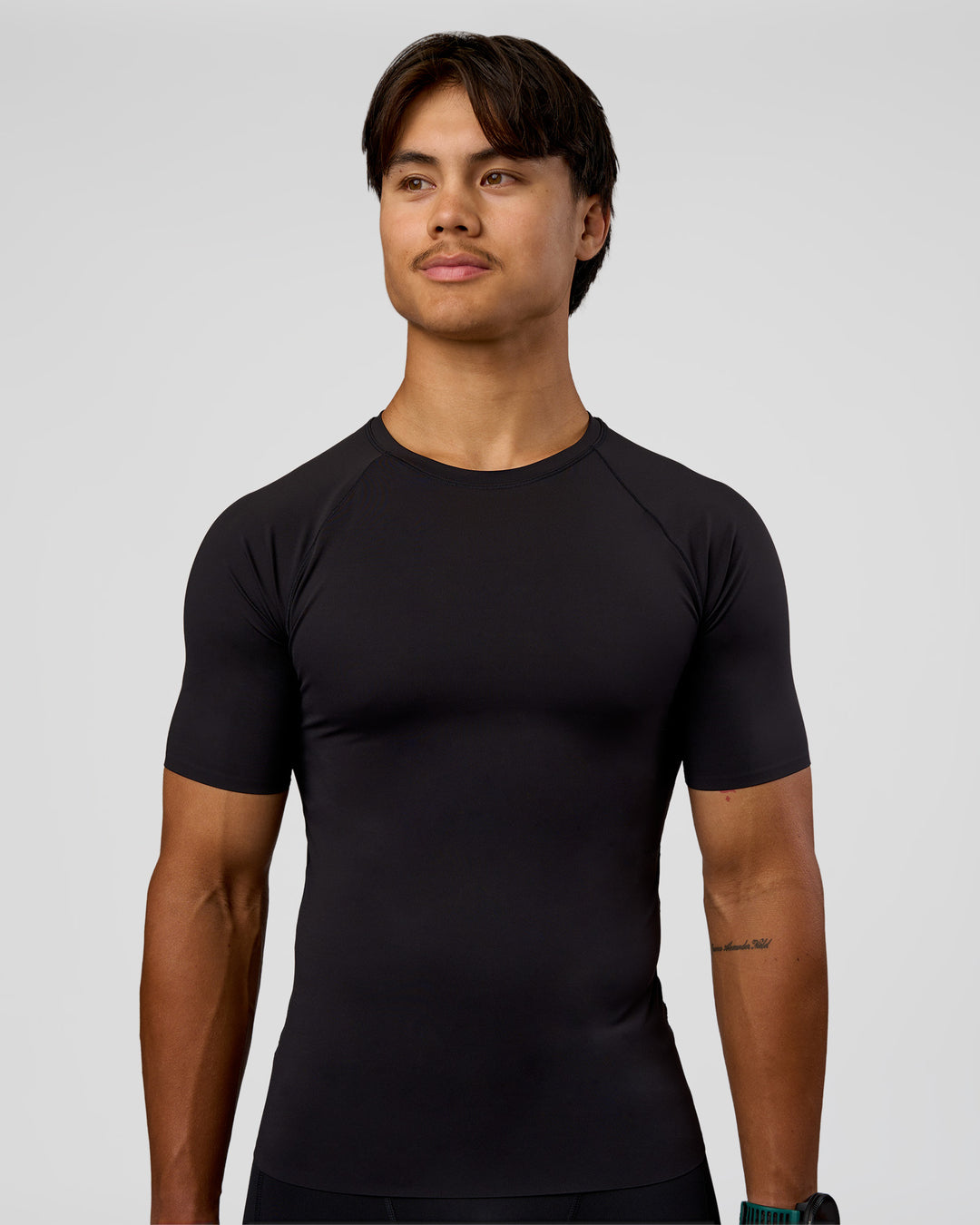 Man wearing BaseTech Tee - Black | Model:George | Size:M