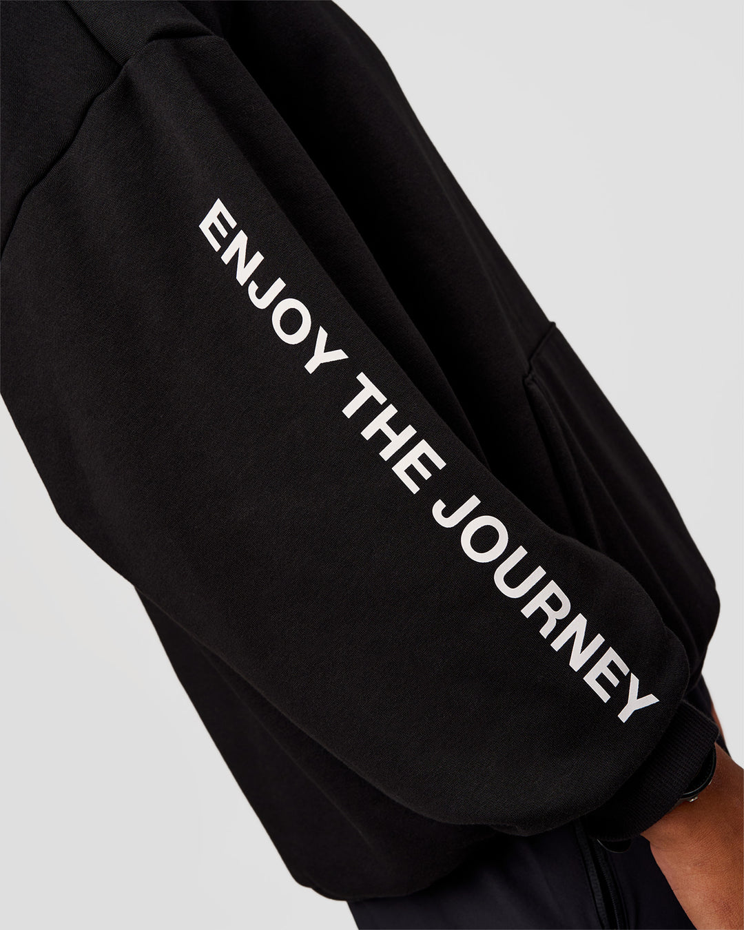 Man wearing CFT BNE 26 Unisex Oversized Hoodie - Black-Candy Pink | Model:Malebo | Size:M - view 9