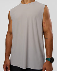 Man wearing Cadence MicroMotion Muscle Tank - Alloy-Carbon Green | Model:George | Size:M