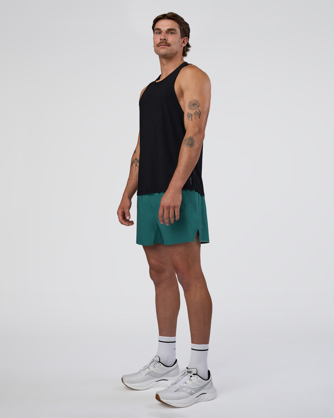 Man wearing Cadence Swift Tank - Black | Model:Konnor | Size:M