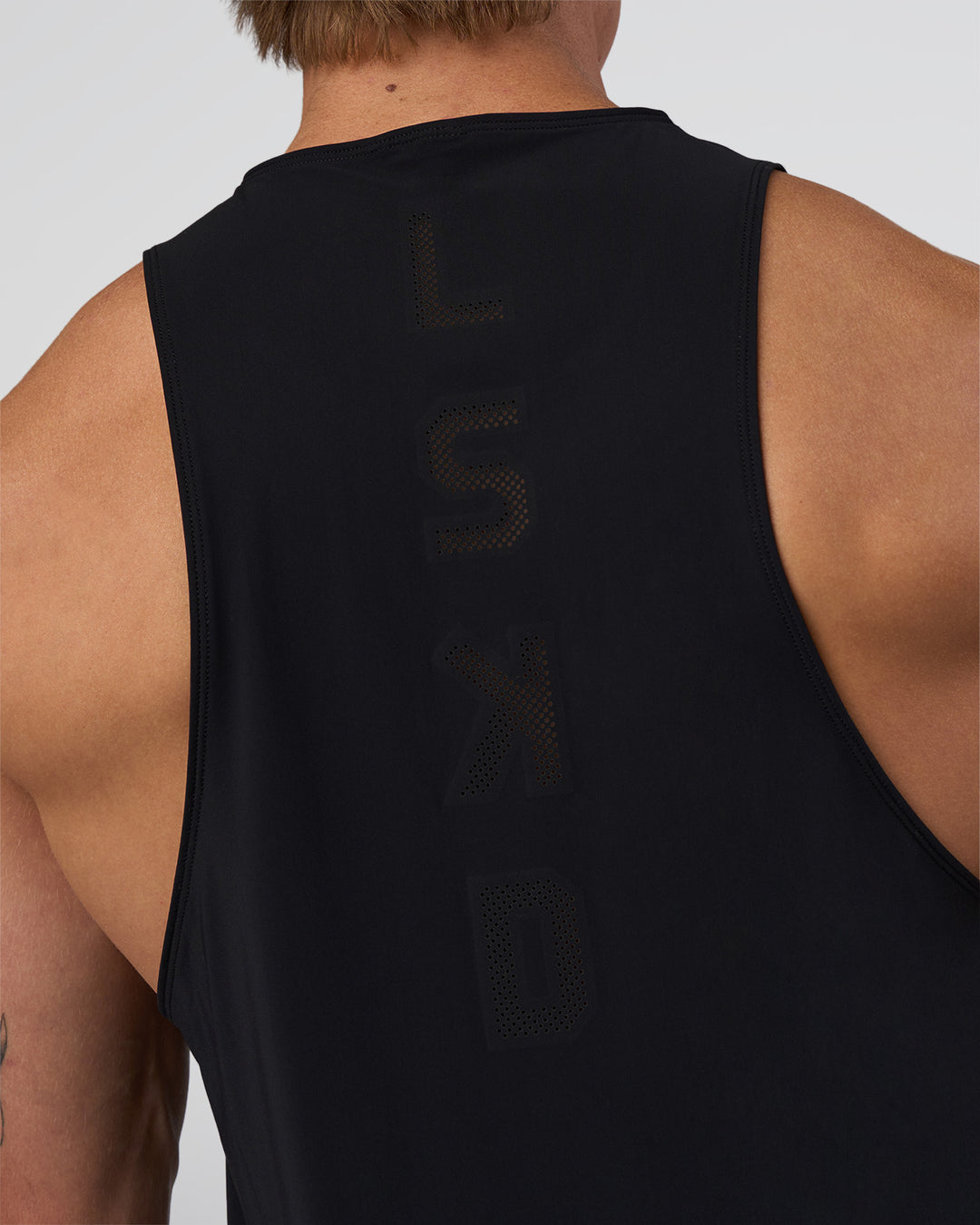 Man wearing Cadence Swift Tank - Black | Model:Konnor | Size:M