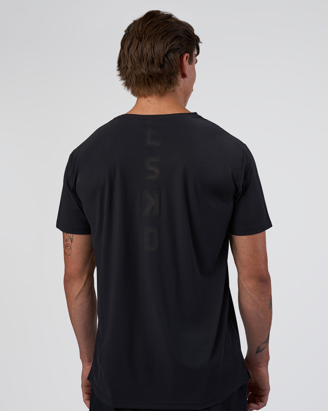 Man wearing Cadence Swift Tee - Black | Model:Konnor | Size:M