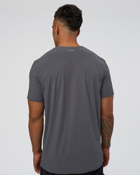 Man wearing Cadence Tee - Dark Storm | Model:Daarian | Size:M