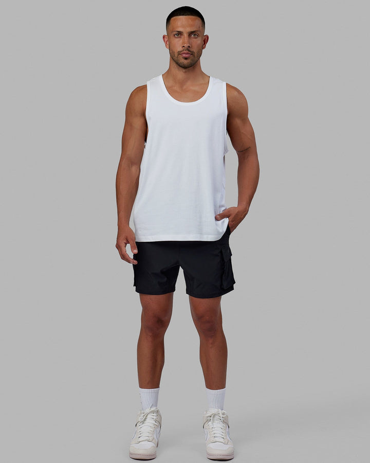 Man wearing Classic Heavyweight Tank - White