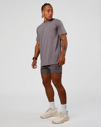 Man wearing Daily 5" Short - Duskstone | Model:Malebo | Size:M