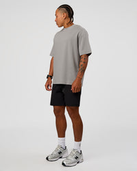 Man wearing Daily 7" Short 2.0 in Black | Model:Malebo | Size:M