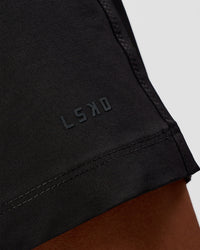 Man wearing Daily 7" Short 2.0 in  Black | Model:Malebo | Size:M